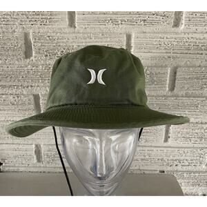 Hurley Green Bucket Sun Hat Unisex OSFA W/ Drawstring